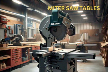 big room of miter saw tables