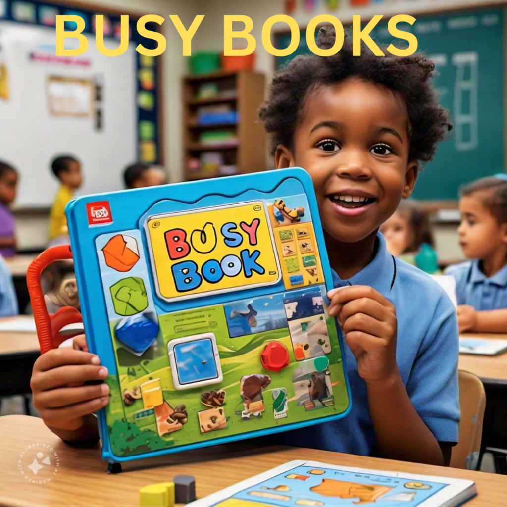 A child have busy books 