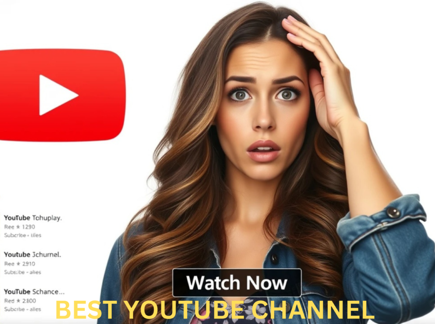 A girl showing best YouTube channel