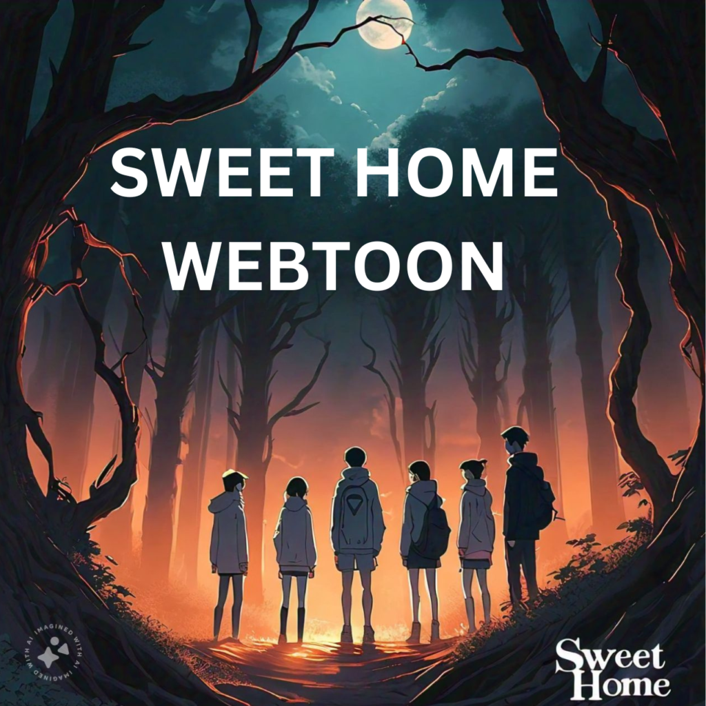 peoples standing in forest sweet home webtoon