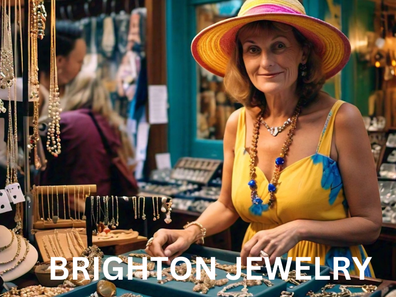 A pic show lady wearing a Brighton jewelry 