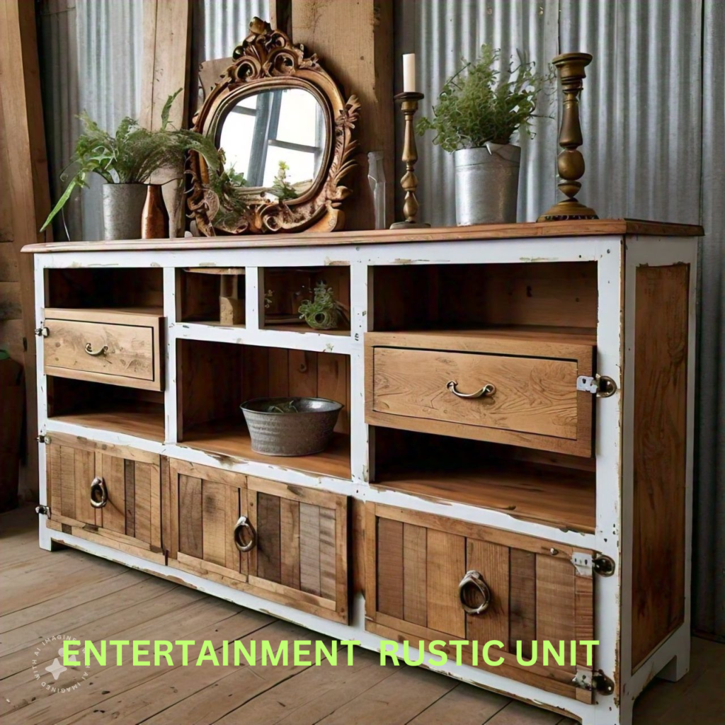 A pic show entertainment rustic unit 