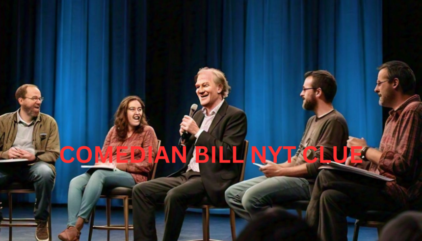 Bill Nyt at a panel discussion with other comedians discussing humor's role in society.