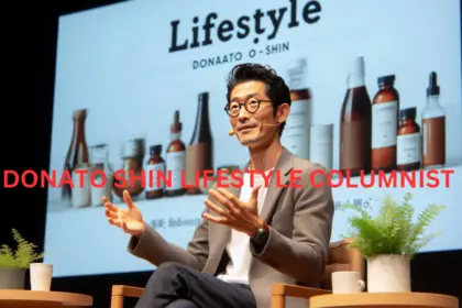 Donato Shin speaking at a lifestyle conference.